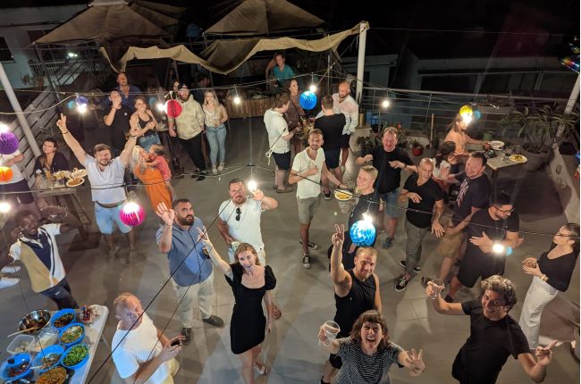 Party at Hügge coworking in Paphos