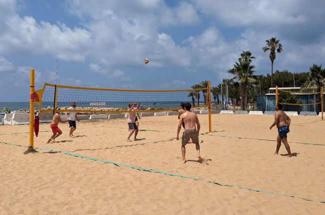 Beach volley at Hügge coworking in Paphos