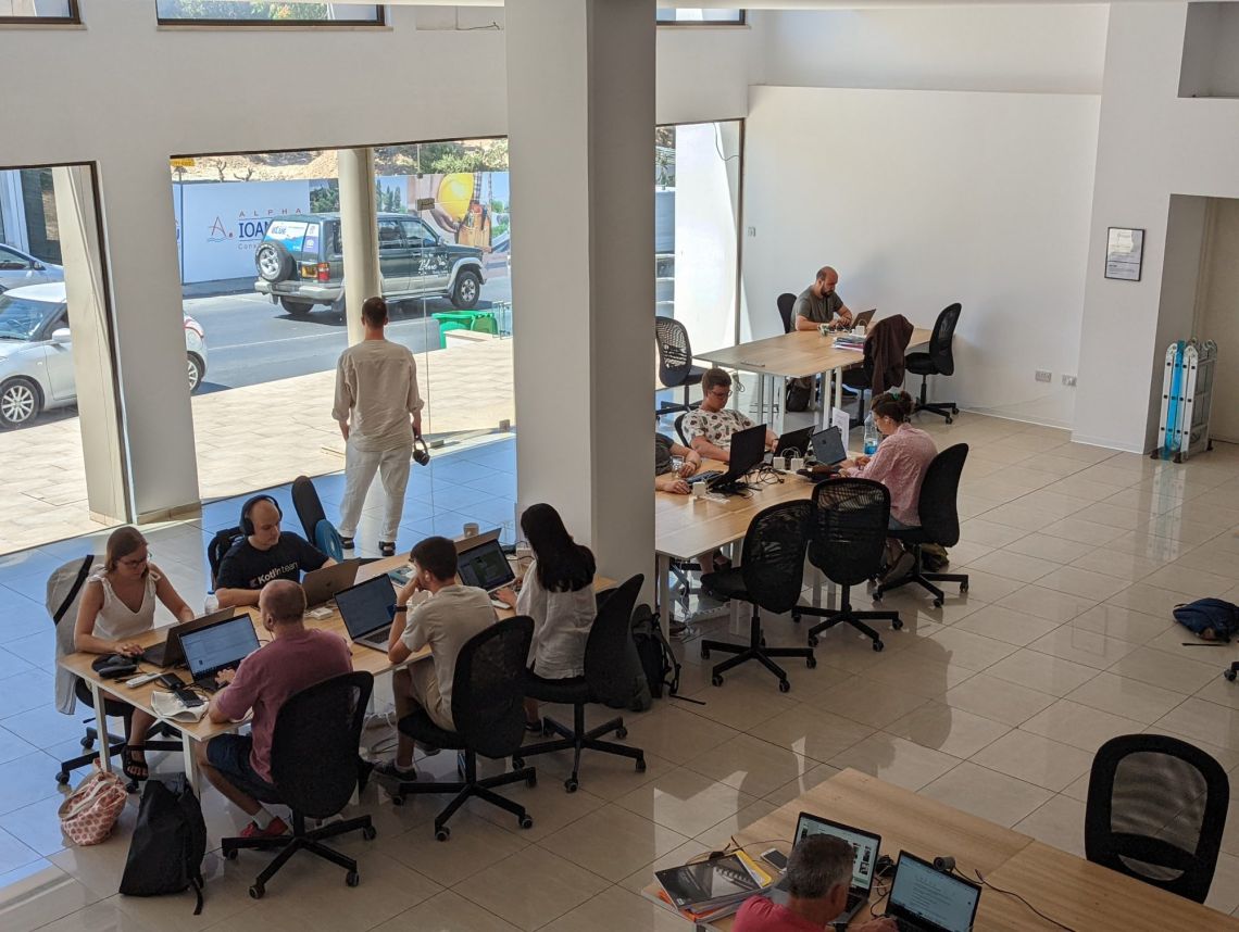 New building at Hügge coworking in Paphos